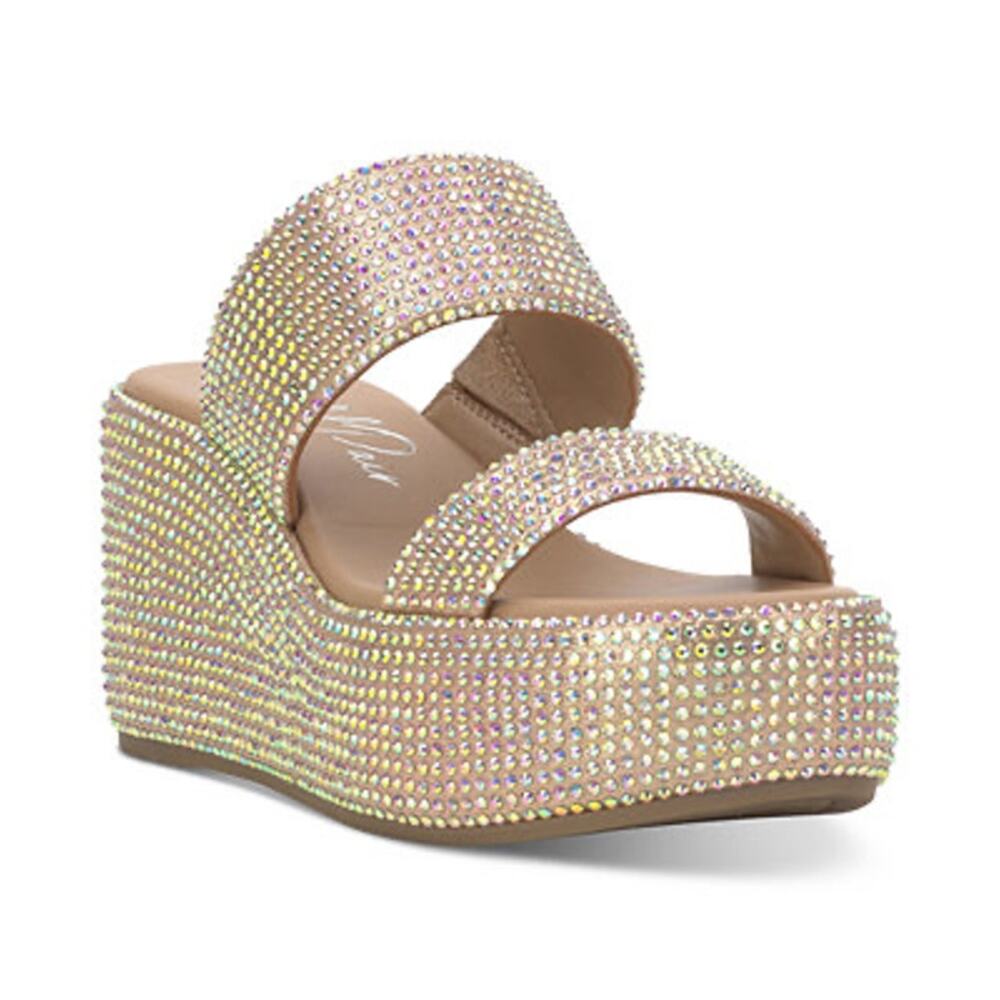 Sparkling Wild Pair Laelynf Platform Wedge Sandals 7.5M